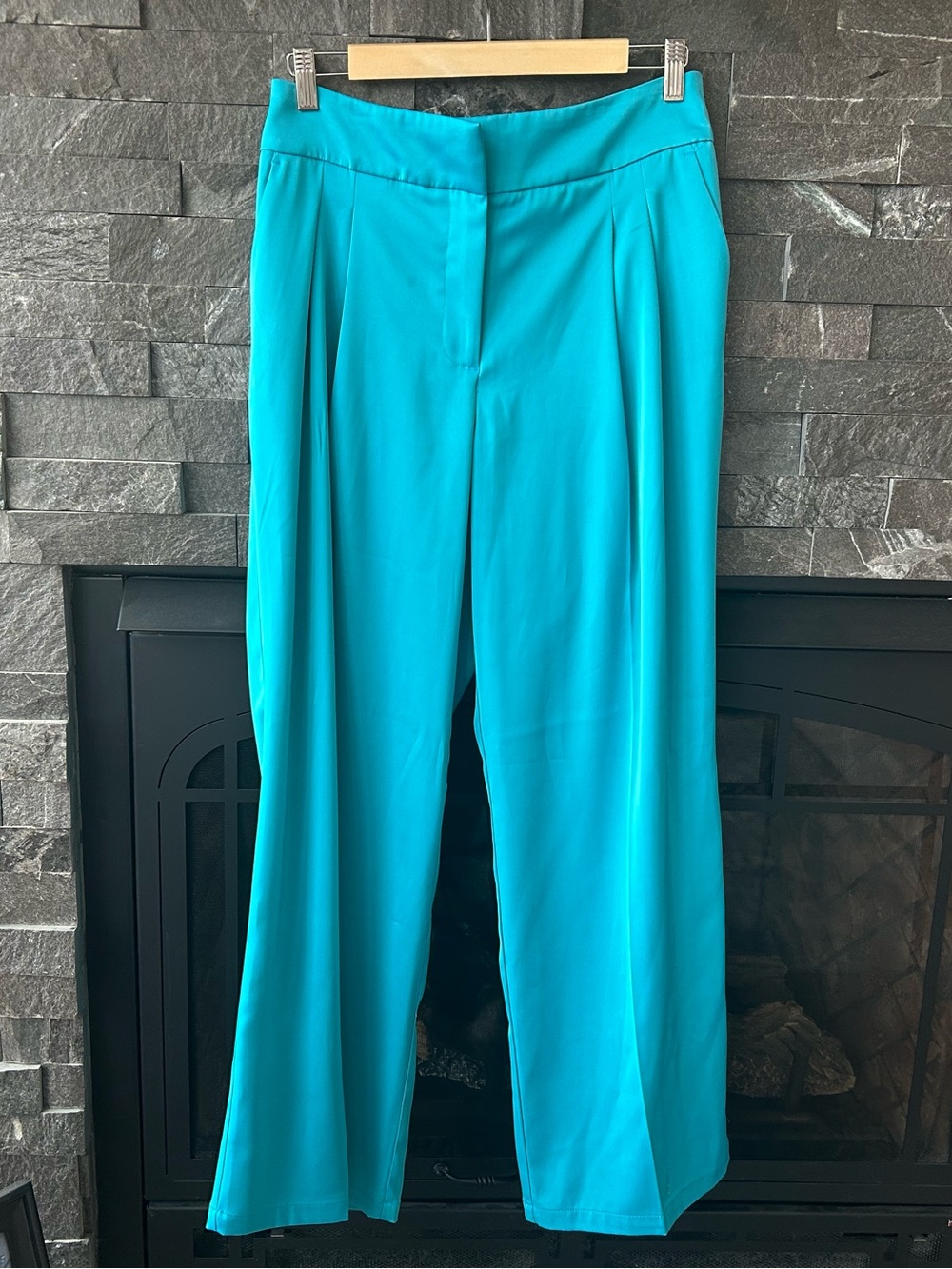 House of Harlow 1960 Turquoise Wide-Leg Pants
